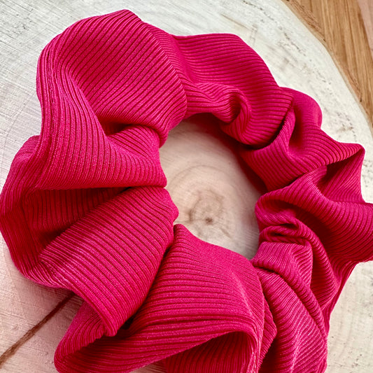 Chouchou pour la baignade côtelé rose fushia