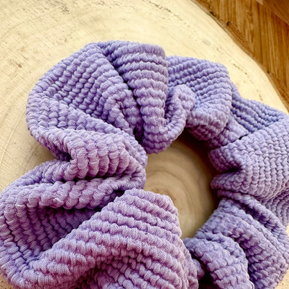 Lilac textured swim scrunchie