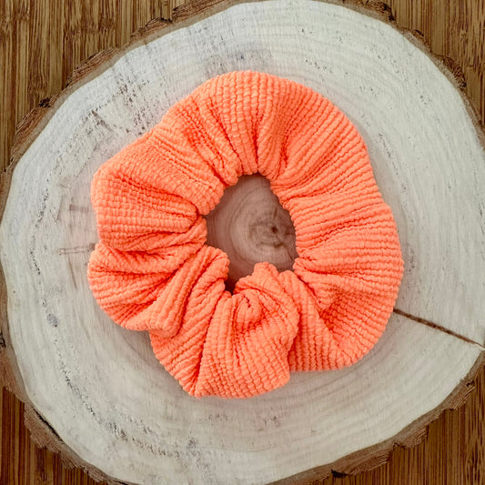 Orange textured swim scrunchie