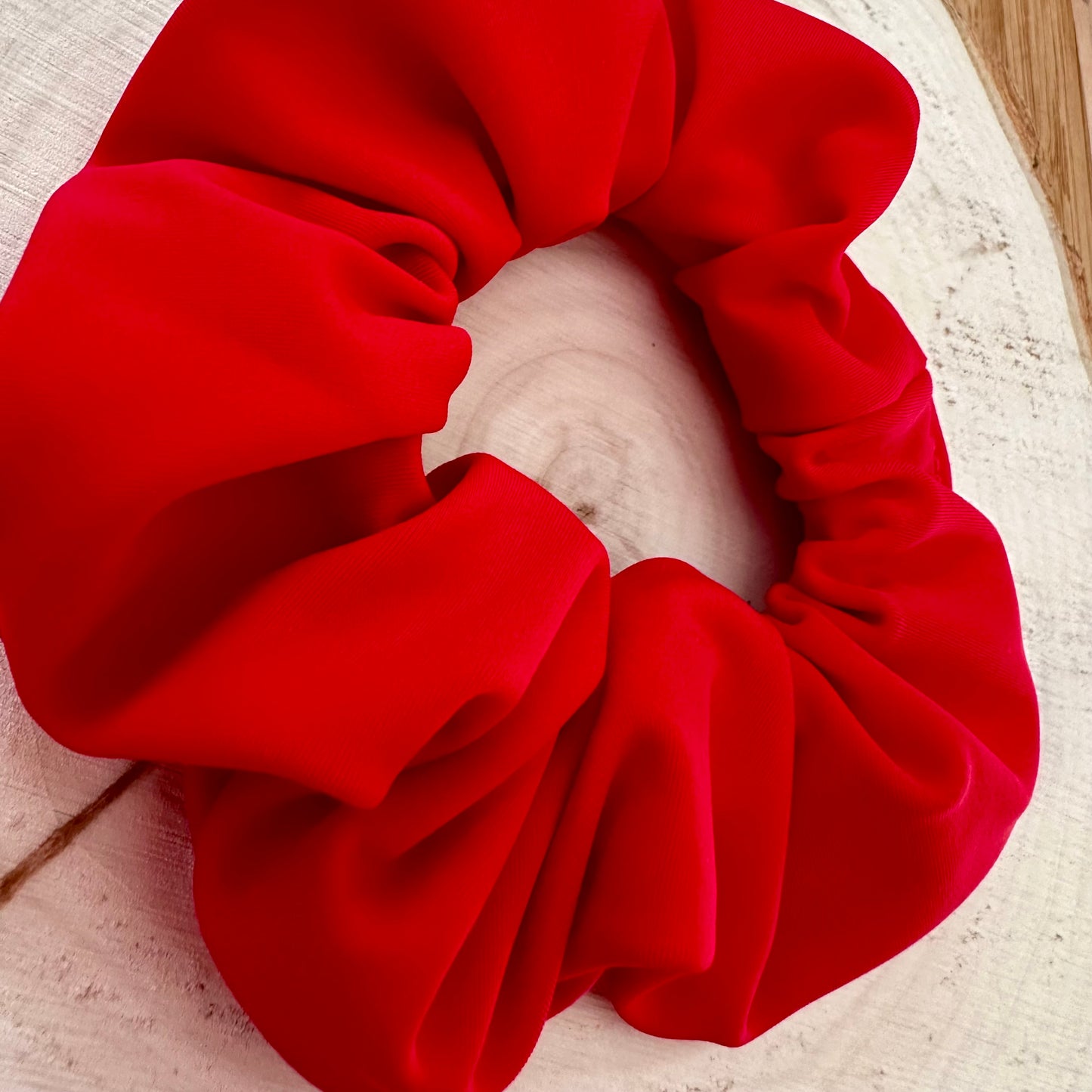 Red swim scrunchie