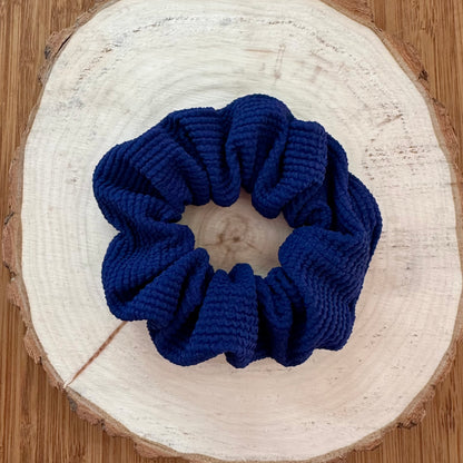 Navy textured swim scrunchie