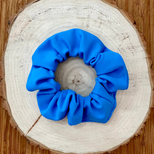 Pool blue swim scrunchie