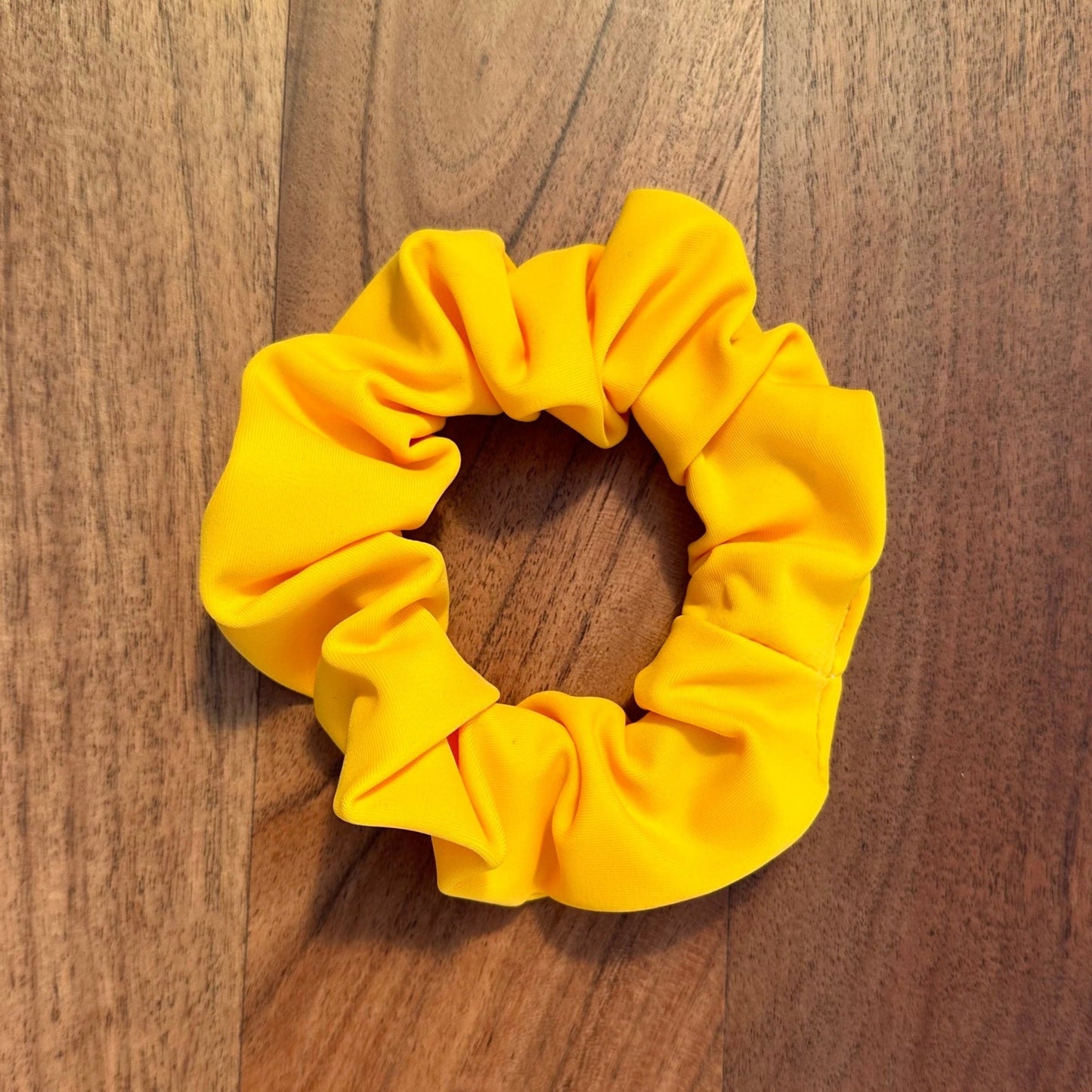 Yellow swim scrunchie