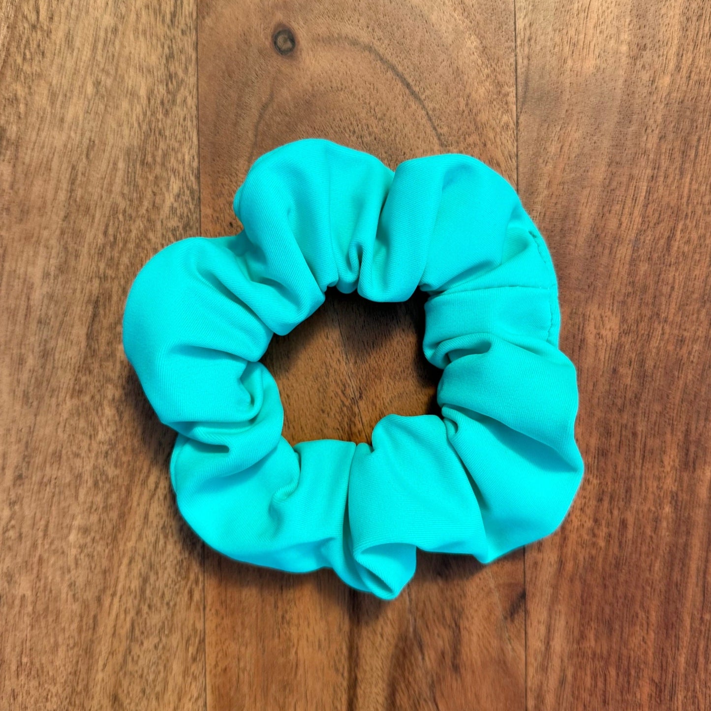 Turquoise swim scrunchie