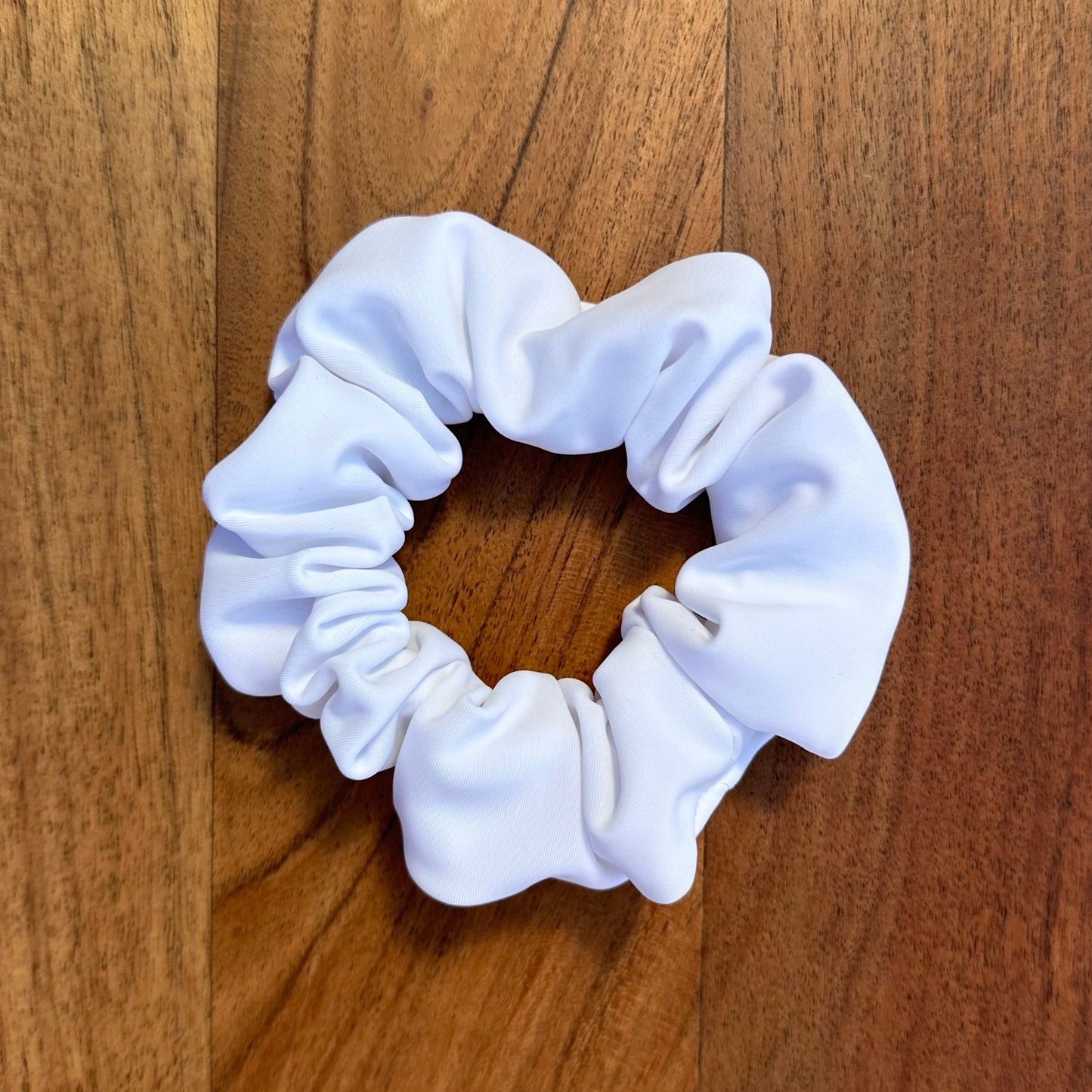 White swim scrunchie