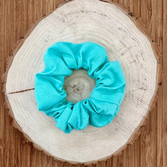 Turquoise blue scrunchie