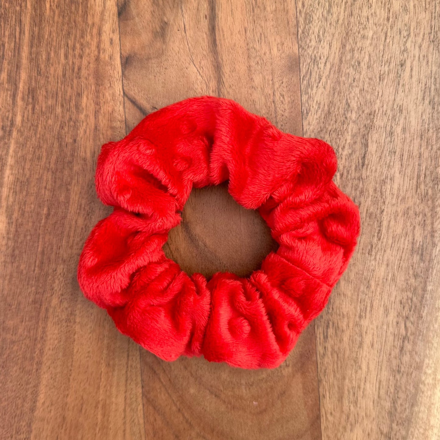 Soft red scrunchie 