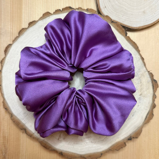 Purple satin XL scrunchie