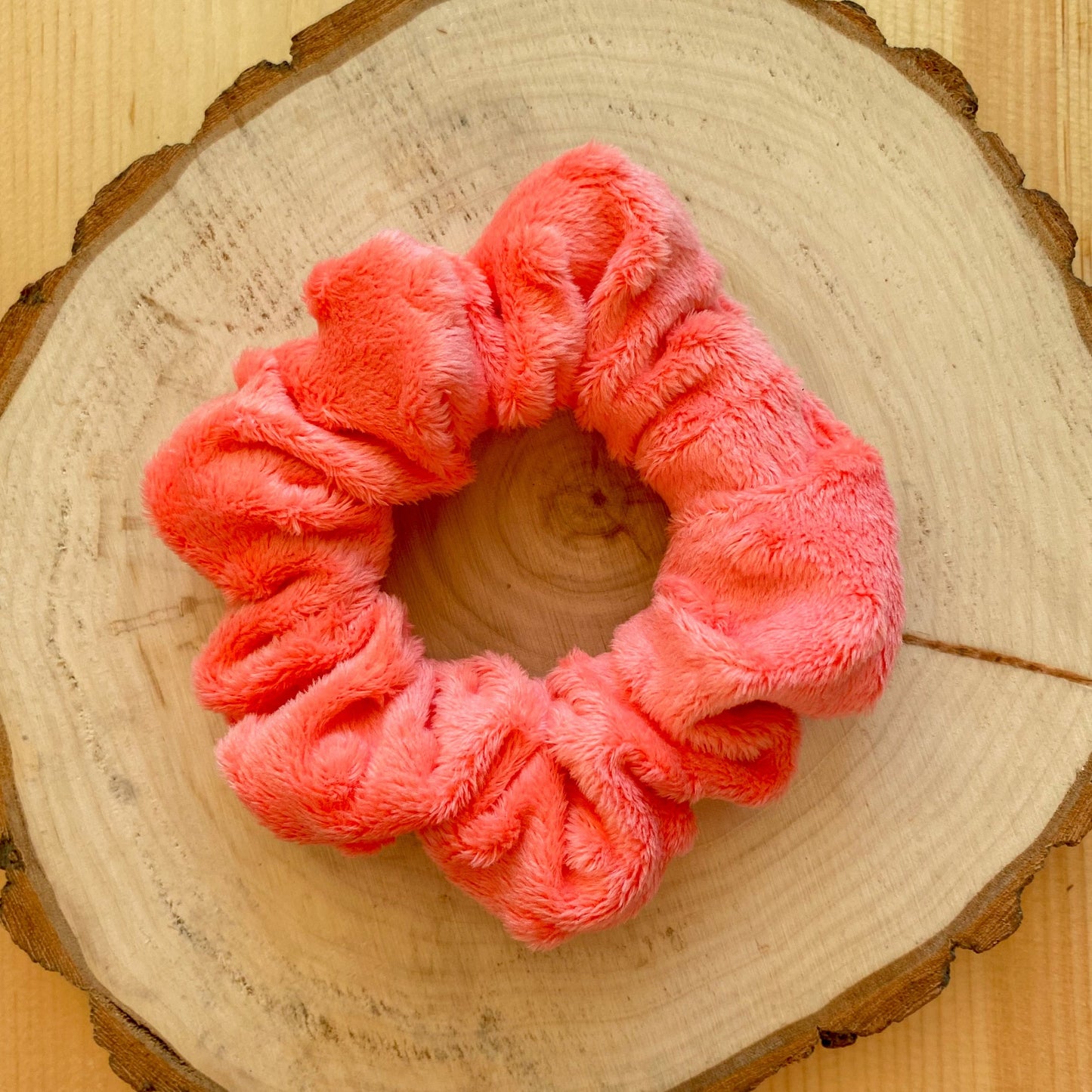 Soft pink scrunchie