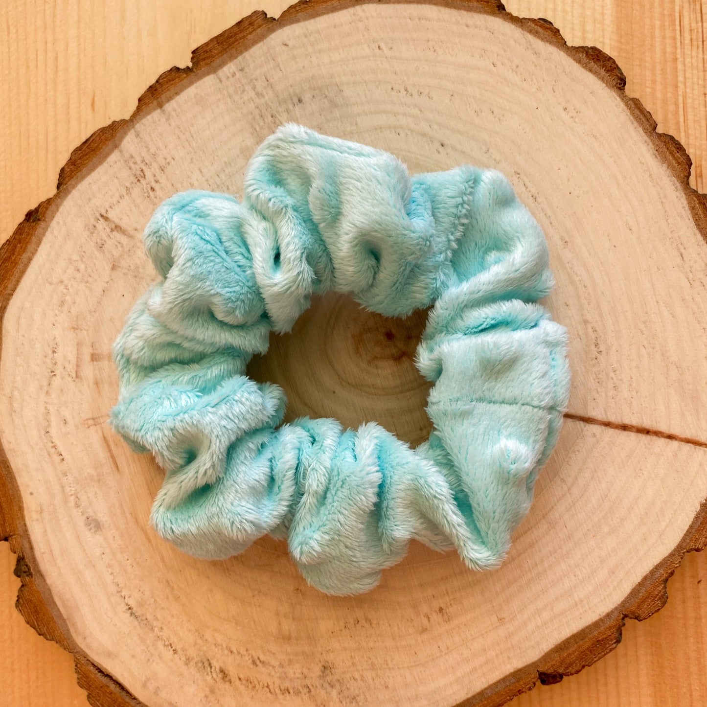 Soft light blue scrunchie 