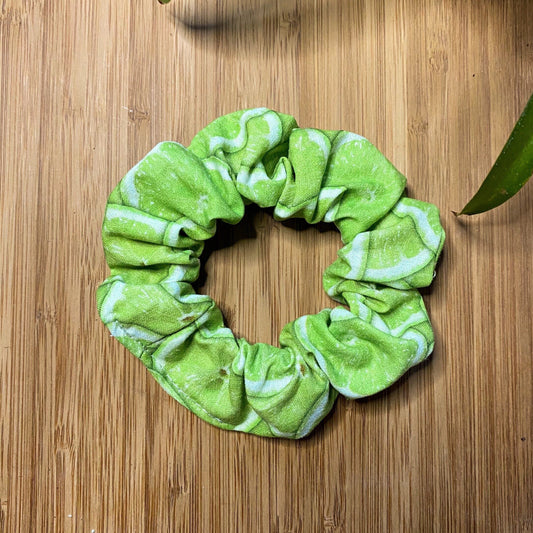 Chouchou cheveux vert avec limes