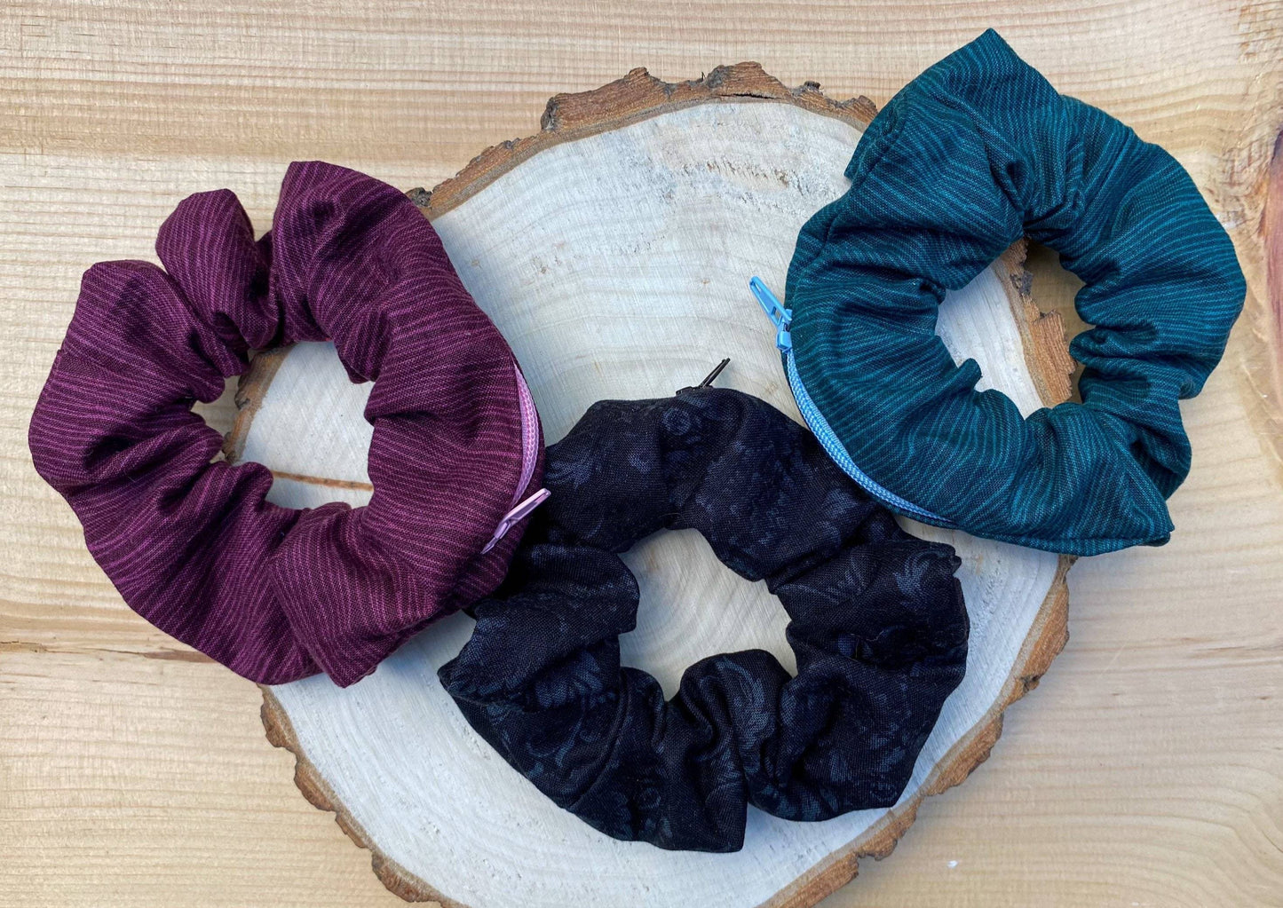 Chouchous cheveux à zipper pochettes